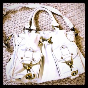 Bags - White leather satchel and shoulder bag Bags - White leather satchel and shoulder bag